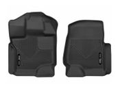 2017-2018 Ford F350 Crew Cab, Super Cab (w/Carpet Flooring, w/o Mounted Manual Transfer Case) - Husky Liners Front X-act Contour Floor Mats - Black