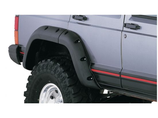1984-2001 Jeep Cherokee (fits 4 Door Sport Utility Models only) - Bushwacker Cut Out Style Fender Flares (Rear Pair)