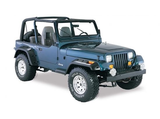 1987-1995 Jeep Wrangler - Bushwacker Cut Out Style Fender Flares (Front and Rear Set)