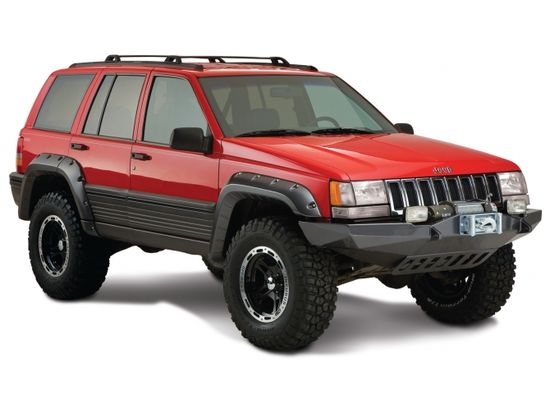 1993-1998 Jeep Grand Cherokee - Bushwacker Cut Out Style Fender Flares (Front and Rear Set)