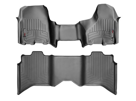 2017-2019 Ford F350 SuperCab (Extended Cab)- FRONT and REAR Floor Liners - Black (set)