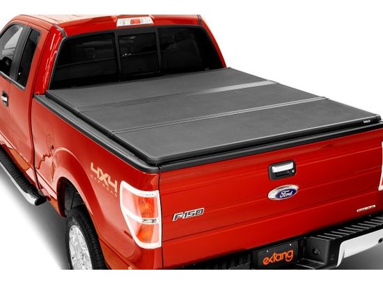 2012-2018 Dodge Ram 1500 with 6' 4" Bed, with bed rail storage - Extang Solid Fold 2.0 Tonneau Cover (hard folding style)