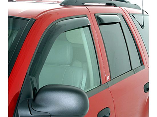 2002-2006 Chevy Trailblazer EXT (24" rear window) - "IN-CHANNEL" side window wind deflectors (4-piece kit)